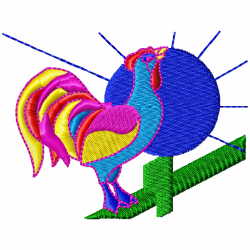 Chickens And Roosters Embroidery Design 12